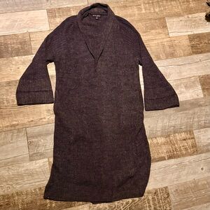 Barefoot Dreams cozychic lite s/m women’s dark gray long cardigan.